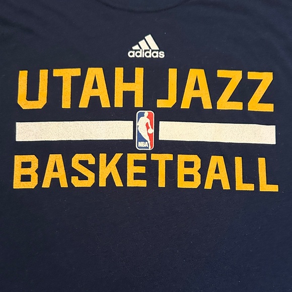 Adidas Men’s Utah Jazz Basketball Climalite Long Sleeve Tee Navy Size L (Tall) - Picture 4 of 8